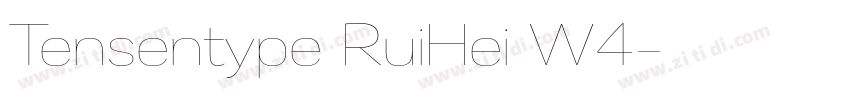 Tensentype RuiHei W4字体转换